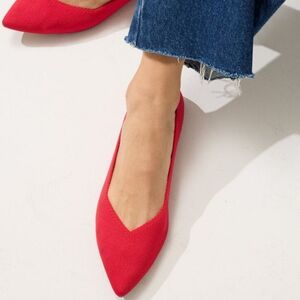 Red Pointed Toe Rothy's Size 9